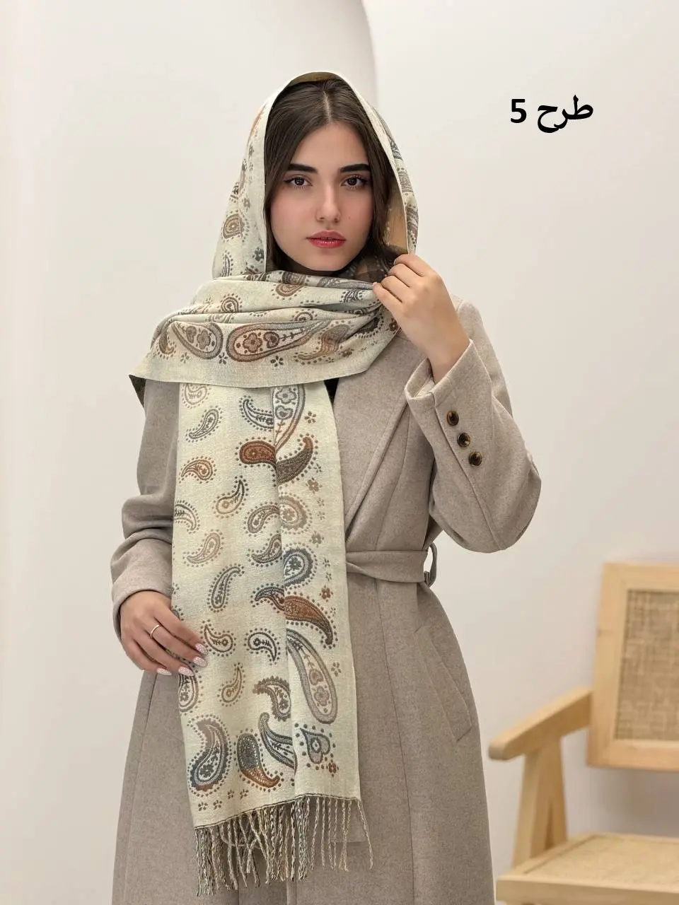 3818-شال پاییزه وارداتی الین